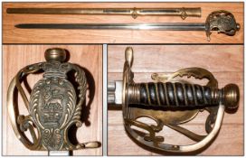 1814 Pattern Replica Household Cavalry Officers Sword And Scabbard