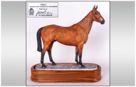 Royal Worcester Ltd Edition Porcelain Model Horse Figure of Arkle. Owned by Anne Duchess of