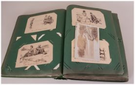 Postcard Album Containing Approximately 298 Postcards Comprising Topographical, Real Photos,