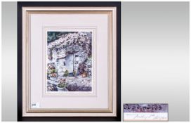 Judy Boyes Framed Limited Edition Coloured Print. Mounted and behind glass. Titled 'Eileens Coal