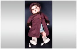 Armand Marseille Bisque Headed Doll, number A.10M. Made in Germany 996. Blue paperweight eyes,