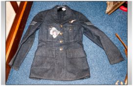 Military R.A.F Jacket Together With A WW2 1939-45 Star, Burma Star And War Medal