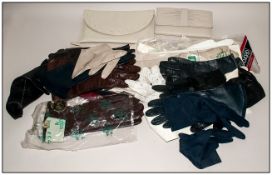 Quantity of Vintage Leather and Lace Evening Gloves