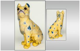A Galle Faience Figure Of A Pug Dog Emile Galle, c1880's Height 12 3/8inches. (31.5cm.)