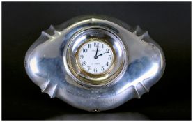 Nemo Roshopf Swiss - Art Nouveau Silver Cased Table Clock. Marked to Dial, Nemo Roshopf (