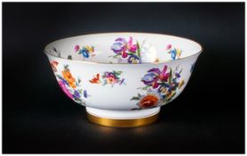 Caverswall Fine Bone China 'Summer' Bowl, with hand painted floral design, 10 inches in diameter.