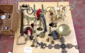 Assorted Brass ware.