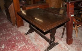 Dark Wooden Extending Dining Table.