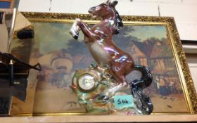 A Ceramic Horse Clock.