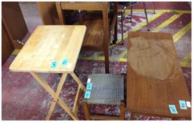 Small Wooden Coffee Table, Small Stool & Folding Table.