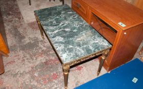 Marble Top Coffee Table.