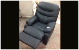 Leather Chair Recliner ( Black ).