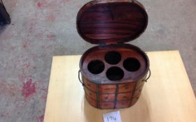 Wooden Wine Carrier.