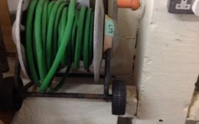 Garden Hose on Reel with Wheels.
