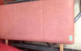 Single Pink PVC Headboard.