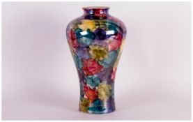Coronaware Sampson Hancock & Sons Vase, lustre finish with pink, blue and green floral decoration.