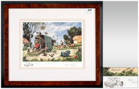 Norman Thelwell Numbered and Ltd Edition Pencil Signed and Titled Coloured Print. Num.1593/4950.