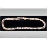 A Ladies Quality Cultured Pearl Single Strand Necklace, with 9ct Gold Clasp. 18 Inches In Length,