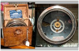 Racing Pigeon Clock by the Automatic Timing Clock Co Ltd Contained In An Oak Carrying Case