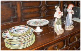 Small Collection Of Ceramics & Glass comprising Genoa part dinner service pattern number 4976,