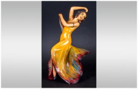 Wade Handpainted And Impressive Art Deco Figure, Carmen 3 Spanish Dancers. Circa 1930. Marked