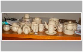 Denby Fine Stoneware Pottery Dinner Service comprising dinner plates, tureen, teapot, cups,