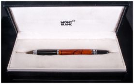 Mont Blanc Fountain Pen Pen nib reads 'Genius Iridium' With box