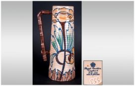 Royal Cauldon Charlotte Rhead Tube Lined Art Deco Vase, impressed number 553. Height 7 inches.