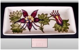 Moorcroft Pin Tray ' Orchids ' Design on Cream Ground. 8 Inches Diameter.