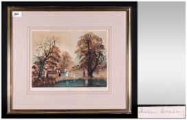 Helen Bradley Pencil Signed & Limited Edition Colour Print title 'Autumn' 1907. Published by Helen