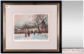 Helen Bradley Pencil Signed & Limited Edition Colour Print title 'Winter' 1908. Published by Helen