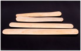 A 19th Century Collection Of Bone/Ivory Paper Knives. 4 in total. Various lengths.