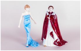 Royal Worcester Queen Elizabeth Figure In Celebration of The Queens 80th Birthday 2006. Dressed in