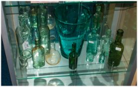 Eleven Assorted Antique Glass Commercial Bottles. Various sizes for vinegars, sauces and medicine.