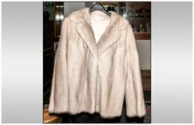 Ladies Blonde Mink Ladies Jacket. fully lined. Hook & Loop fastening. Collar with revers. Slit