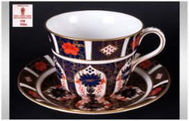 Royal Crown Derby Imari Patterned Cup and Saucer. Pattern Num.1128. Date 1974, Saucer 6.5 Inches