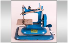 Vulcan MkI English Early Toy Sewing Machine. Working Order, Complete with Manuel and Box. 7.5 Inches