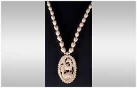 Ivory Necklace & Pendant, Circa 1920's
