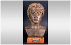 Bust of Alexander The Great, 12 inches in height.