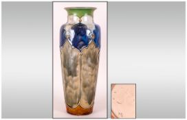 Royal Doulton Art Nouveau Tall Vase, with Tube line Decoration. Monogrammed to Base - J.B. Stands 13