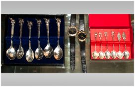 Collection Of Mixed Silver Plated Flatware + 2 Silver Spoons