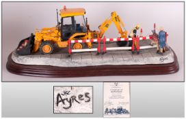 Border Fine Arts Ltd and Numbered Edition Handmade Group Figure ' Essential Repairs ' Sculpture R.J.