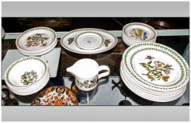 Portmerian ( 31 ) Piece Part Dinner Service. Botanic Garden Design. Comprises 8 Large Plates, 7 Soup