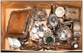 Collection Of Silver Plated Ware, Comprising Tea Set, Serving Dishes, Trays/Salver, Opera Purse etc