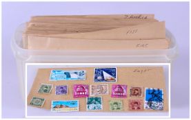 Box Lot Of World Stamps All In Brown Envelopes.
