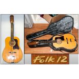 Matchetts Folk 12, 12 String Acoustic Guitar, Complete with Leather Shoulder Strap and Case. As