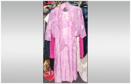 Ladies Pink Libra Floral Dress & Shawl, size 12