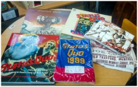 Status Quo Pop Memorabilia, Comprising 40th Anniversary Hardback Book, Two 1970's LP's, Two