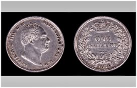 William IV 1834 Silver Shilling. Looks to be VF condition.