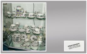 Midwinter ( 81 ) Piece Dinner Service, Country Garden Pattern by Jessie Tait, Comprises 3 Tureens, 1